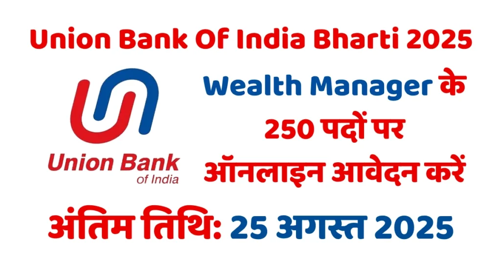 Union Bank Wealth Manager Bharti 2025